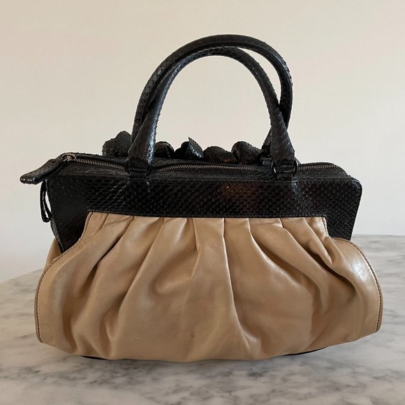 Valentino Garavani Python Leather Handbag - Picture 4 of 6